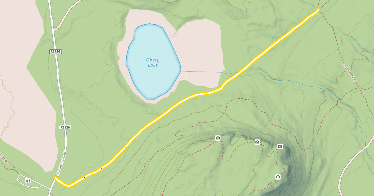 Map preview of Oberg Lake Loop