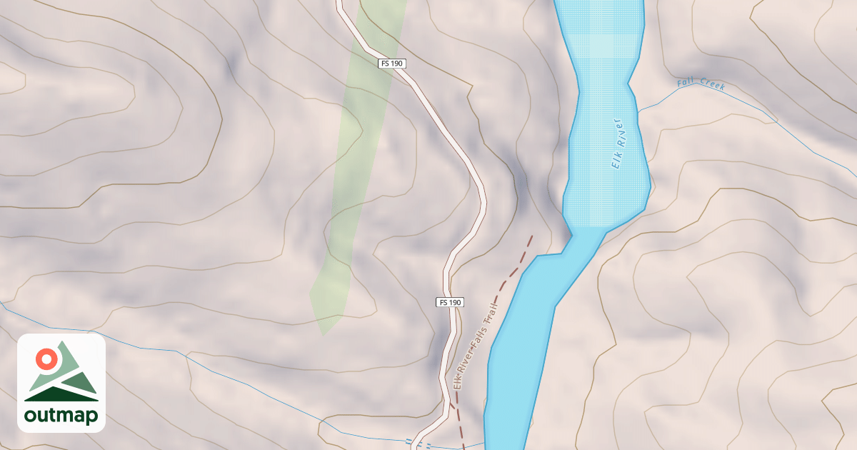Map of ELK FALLS