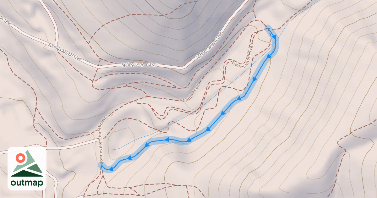Map of Intermediate Jump Line Trail