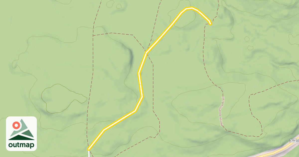 Map of Penokee Moutain Ski Trail