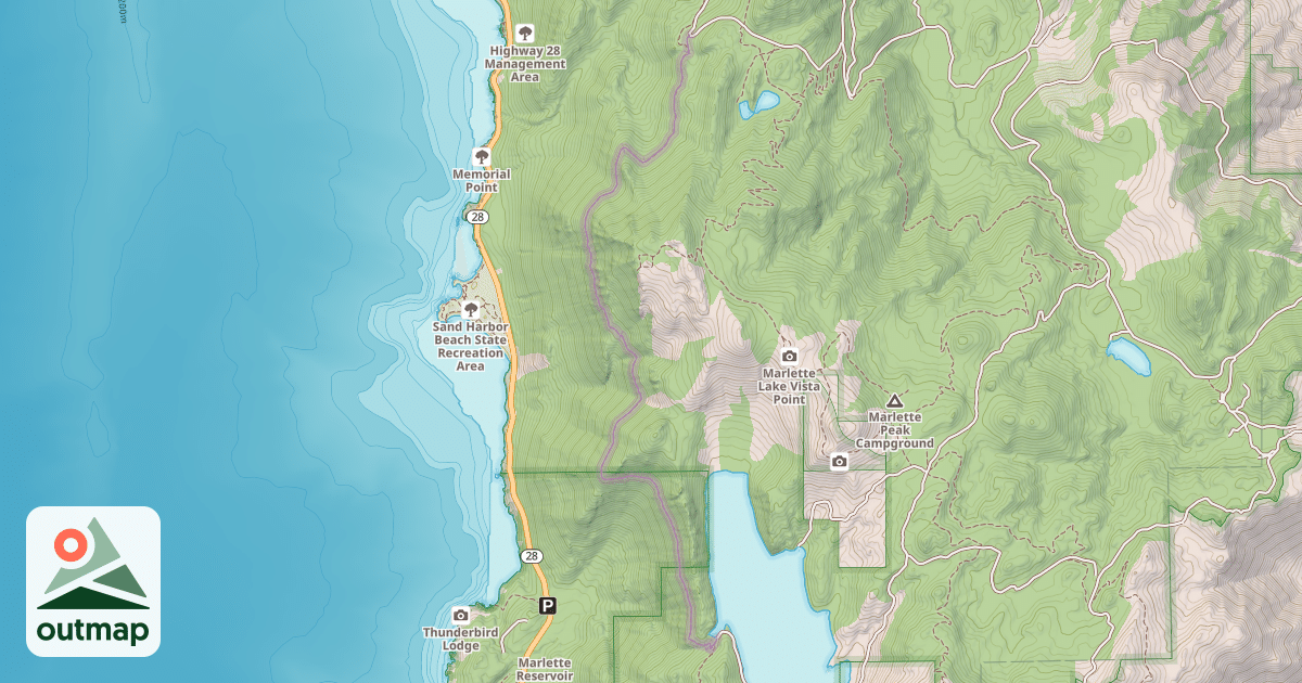 Map of Marlette Flume Trail