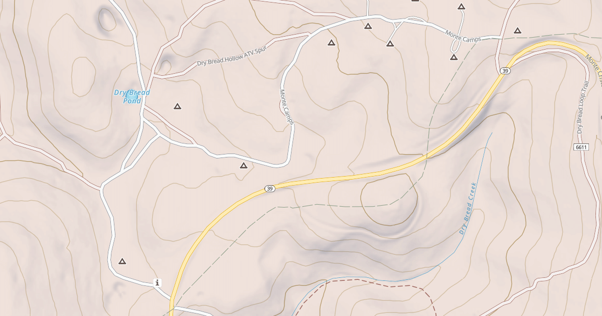 Map preview of DRY BREAD DISPERSED CAMP