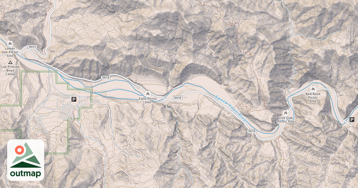 Map of 1 SANTA YNEZ RIVER ROAD