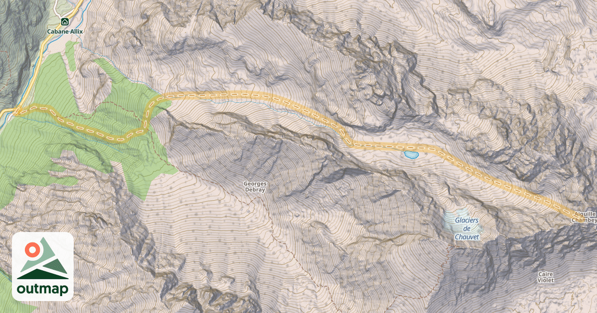 Map of Antécime de l’Aiguille de Chambeyron — Pont Voûté