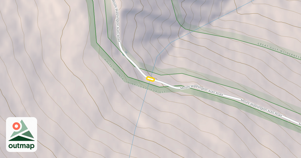 Map of Mount Washington Auto Road