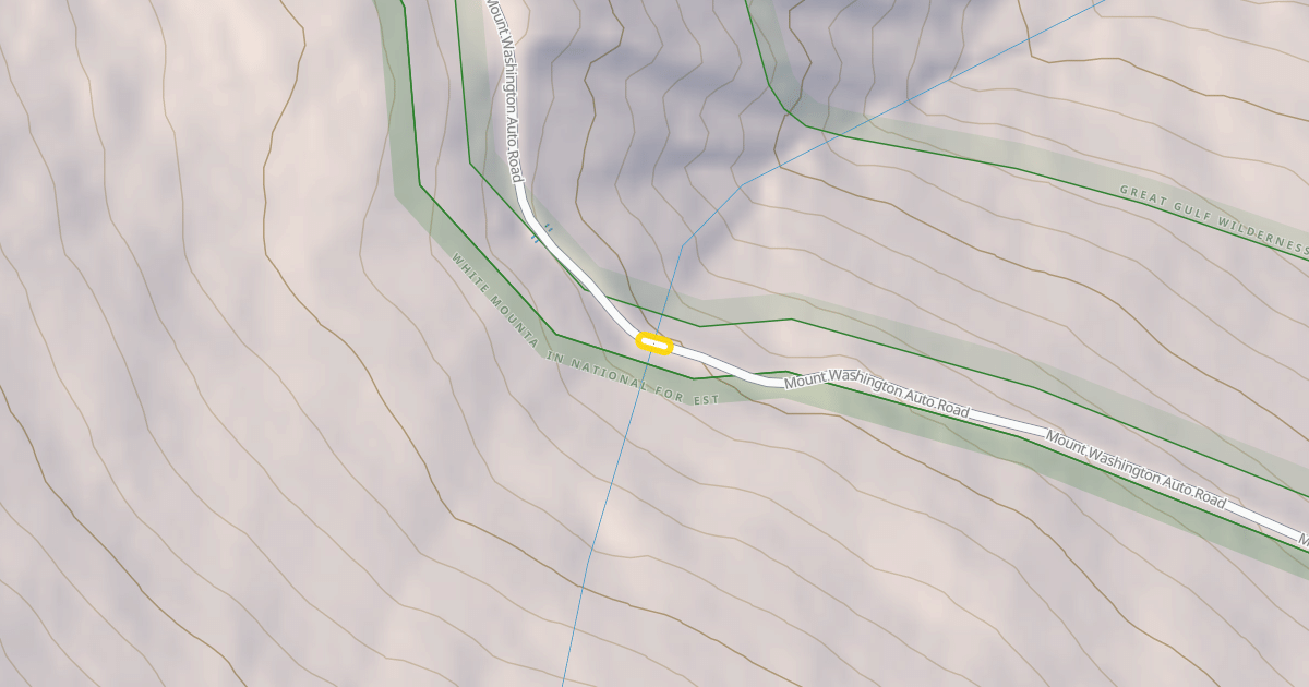 Map preview of Mount Washington Auto Road