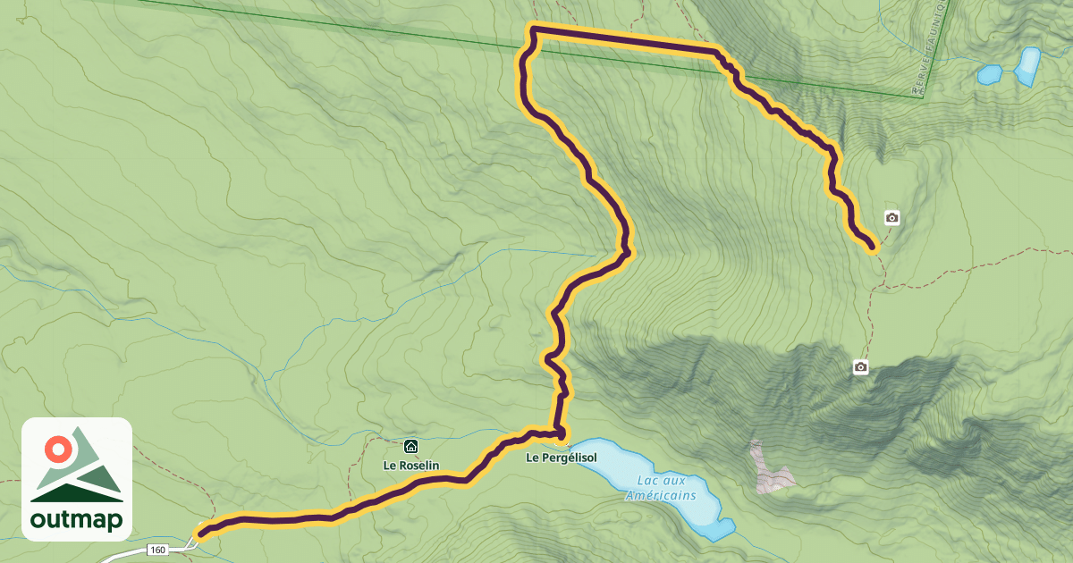 Map of Mont Xalibu Trail