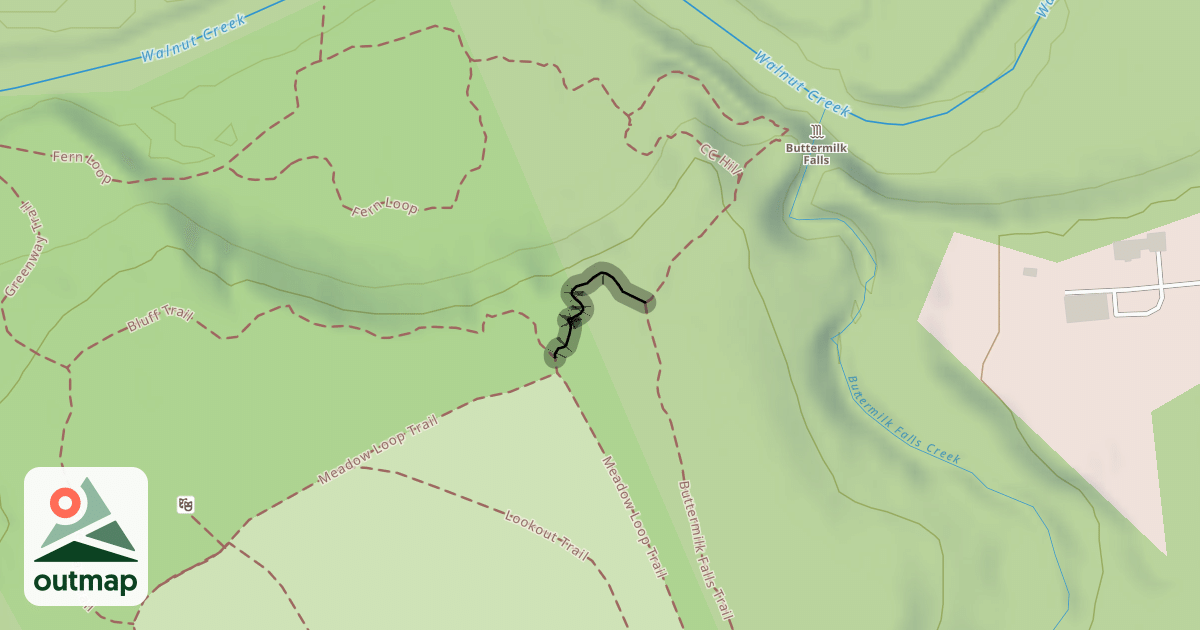 Map of Buttermilk Falls Trail