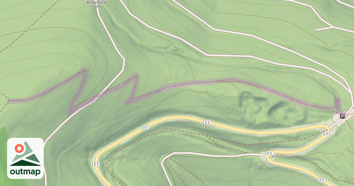 Map of Sentier Edouard Dietenbeck