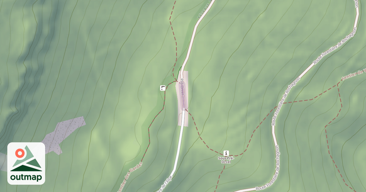 Map of Pré Orcel
