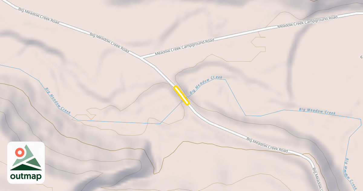 Map of Big Meadow Creek Road