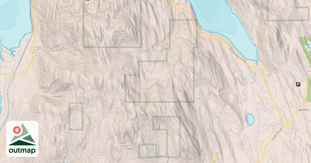 Map of CONTEST MOUNTAIN