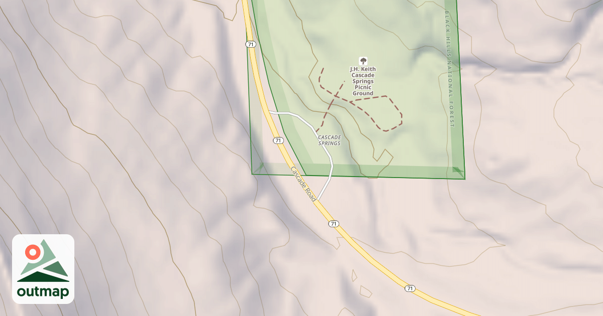 Map of JH KEITH/CASCADE SPRINGS PG