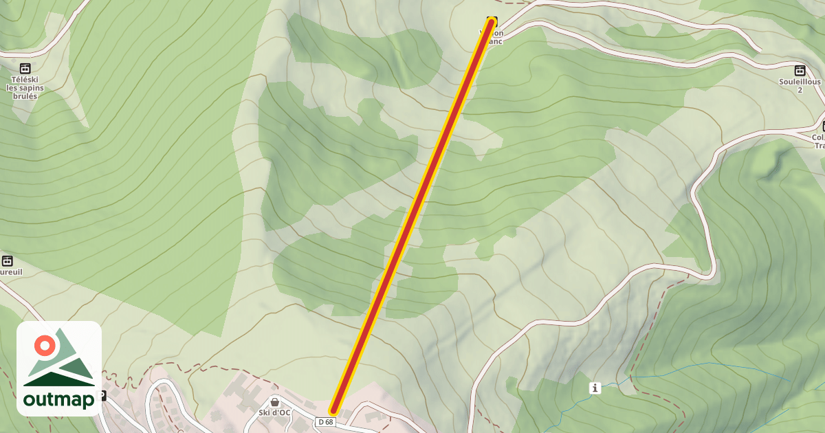 Map of Vallon Blanc