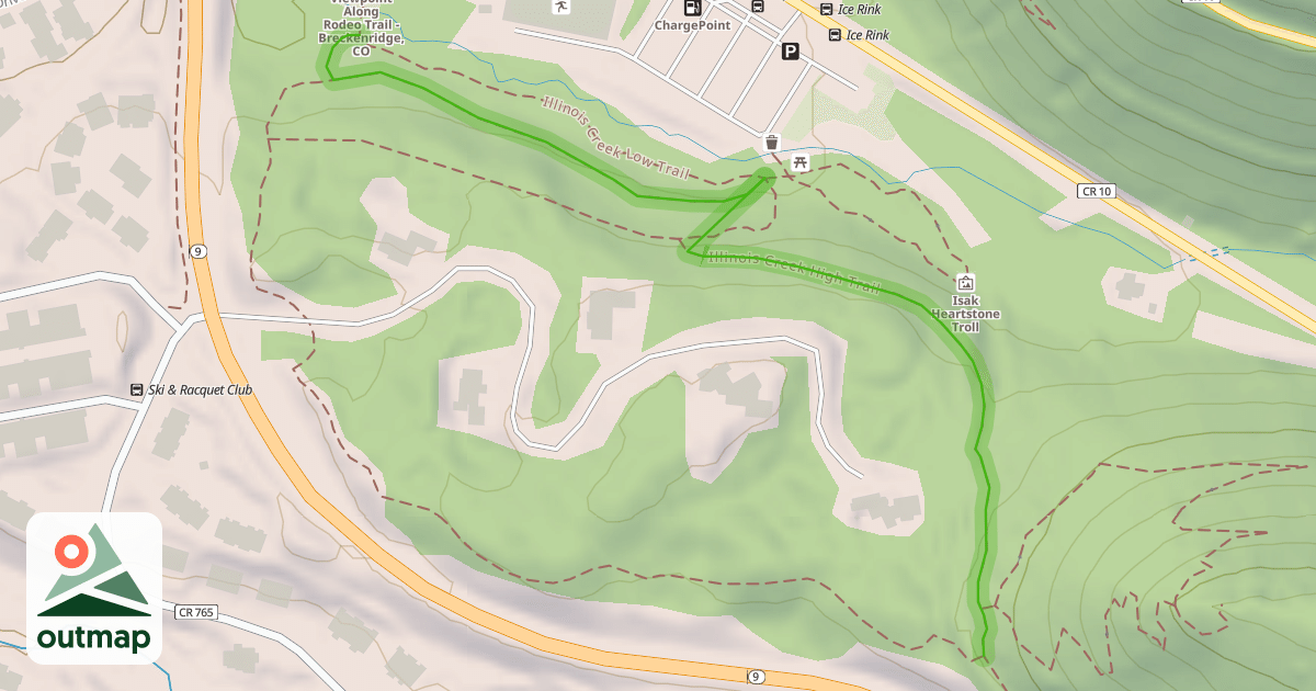 Map of Illinois Creek High Trail