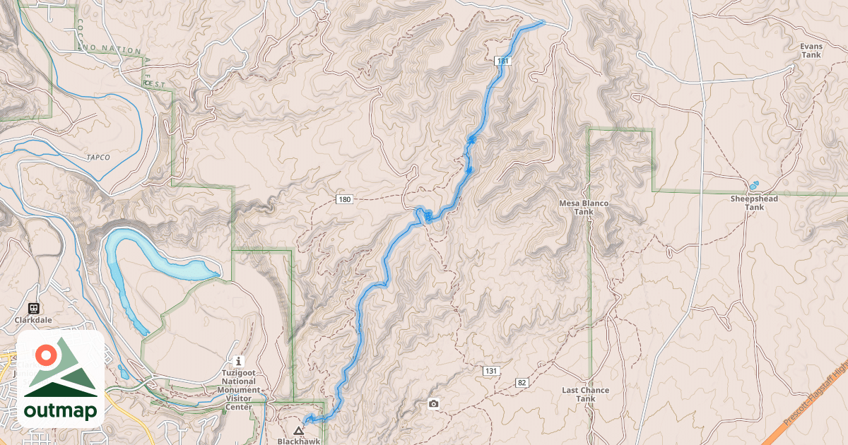 Map of Raptor Hill Trail
