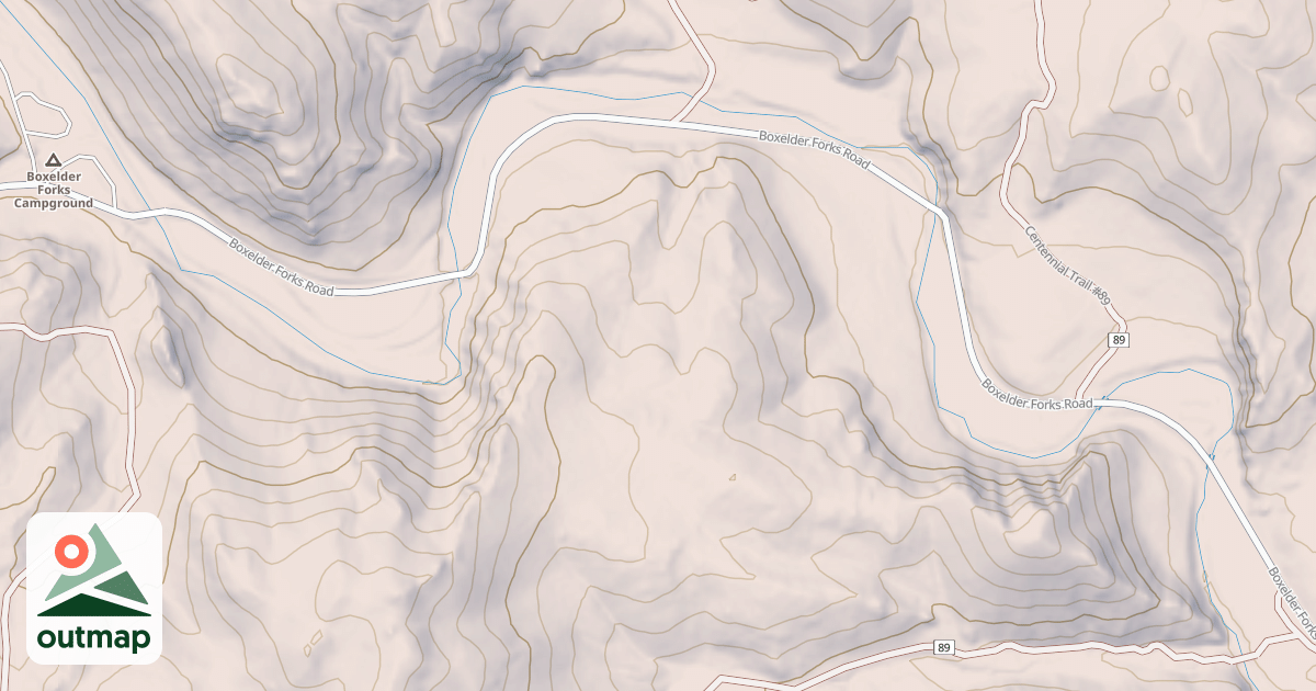 Map of BOXELDER FORKS