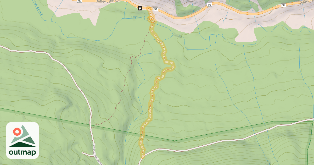 Map of Keith's Hut Winter Access