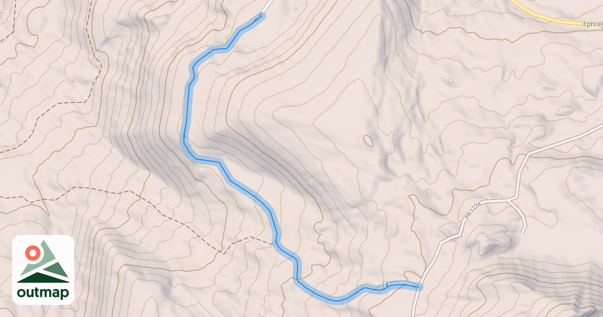 Map of Bovine Access Road