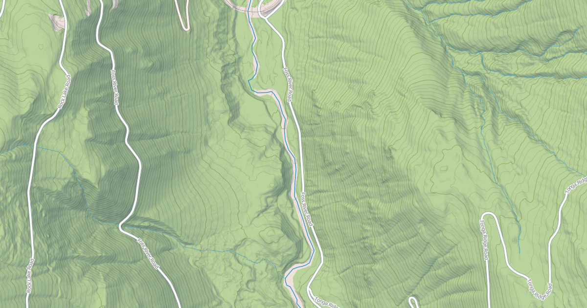 Map preview of Foss River Rd