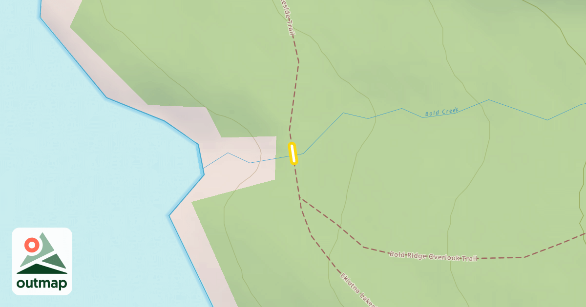 Map of Eklutna Lakeside Trail