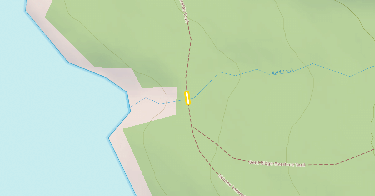 Map preview of Eklutna Lakeside Trail