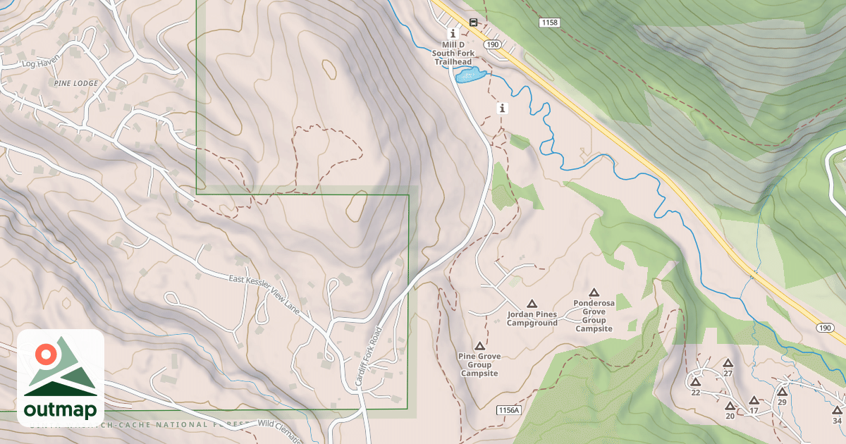 Map of CARDIFF FORK