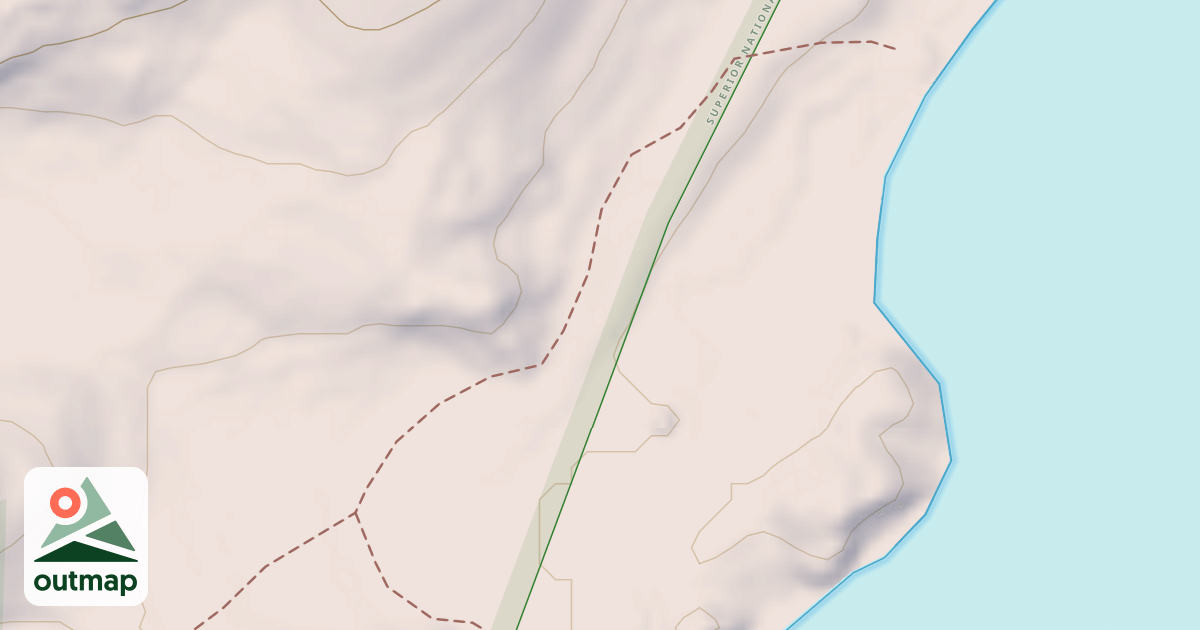 Map of Bass Lake Snomobile Trail