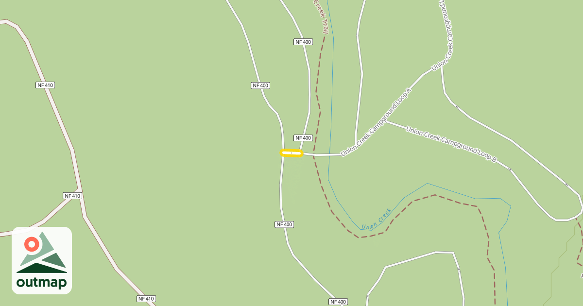 Map of Union Creek Campground Loop A
