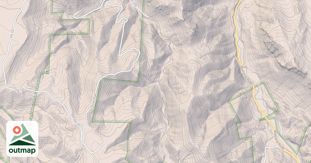 Map of BRUNO GULCH