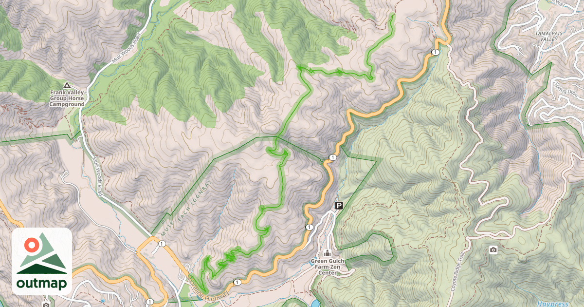 Map of Dias Ridge Trail