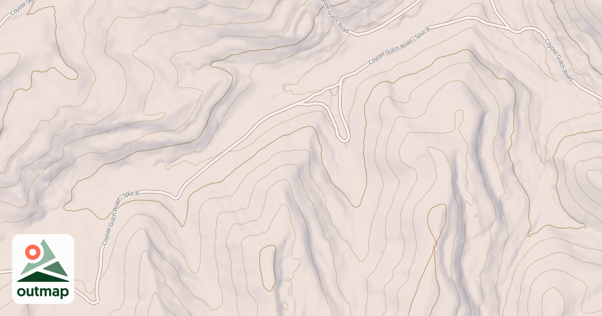 Map of COYOTE GULCH - SPUR B