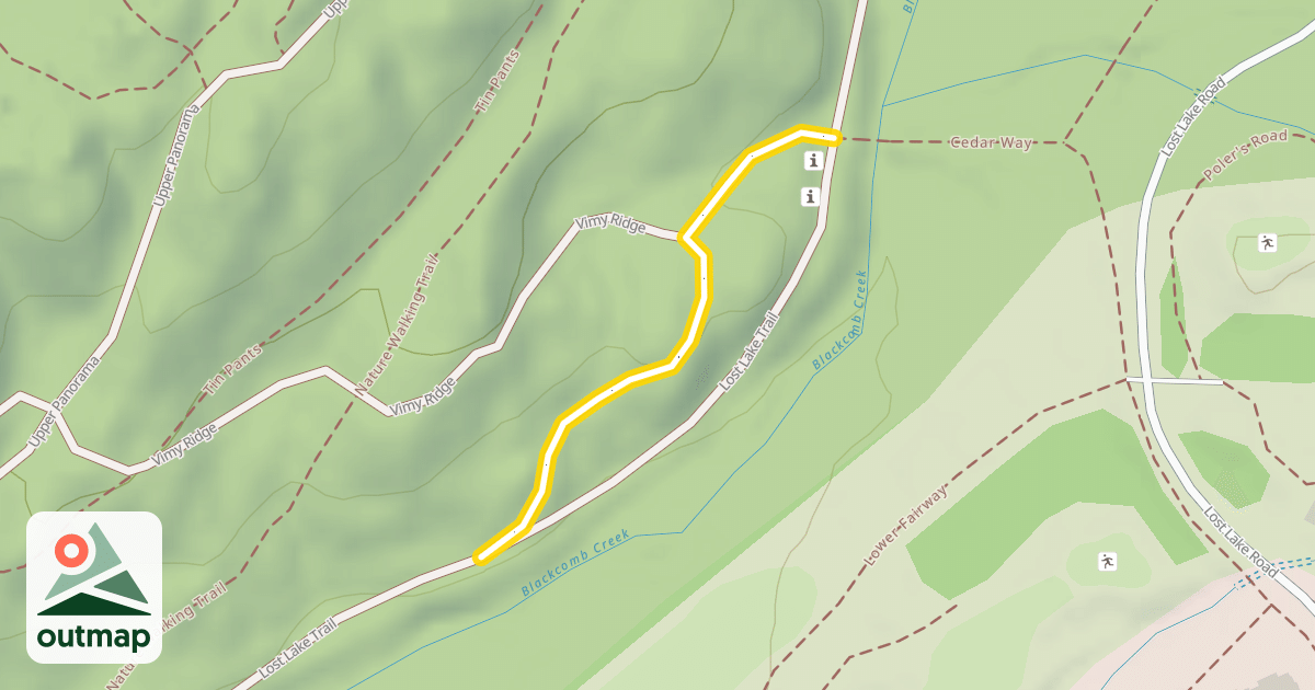 Map of Lost Lake Trail South