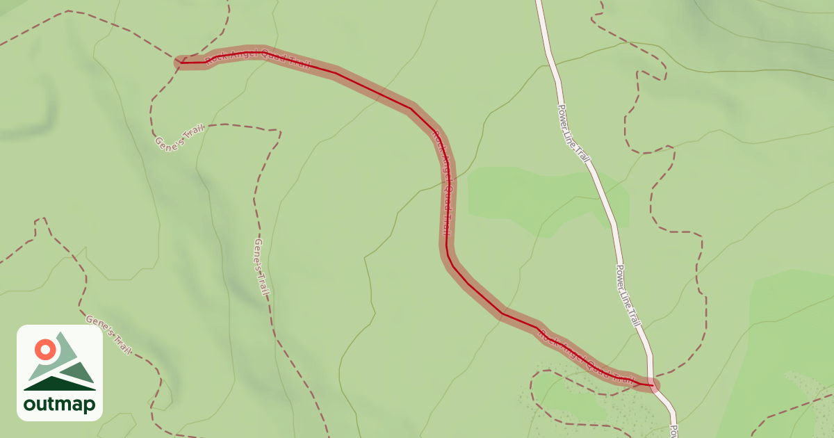 Map of Rock Angel Quad Trail