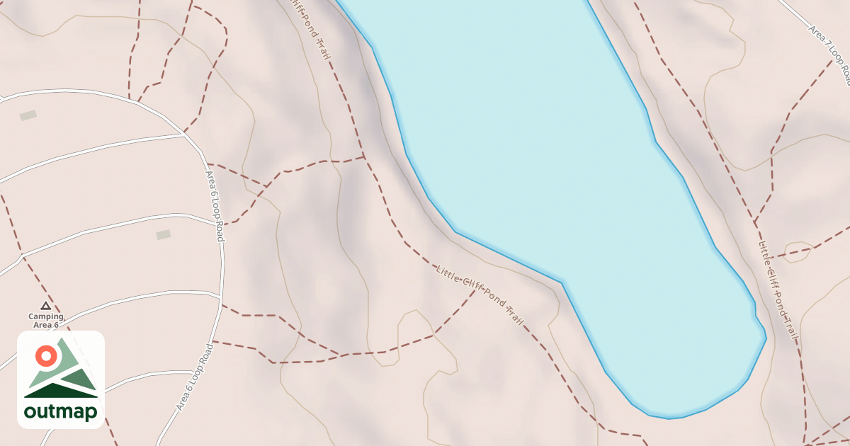 Map of Little Cliff Pond Trail