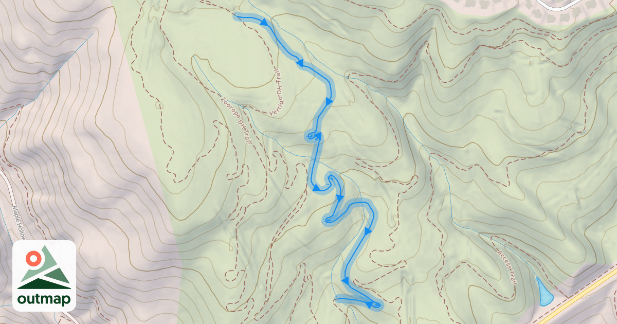 Map of Levitate DH Trail