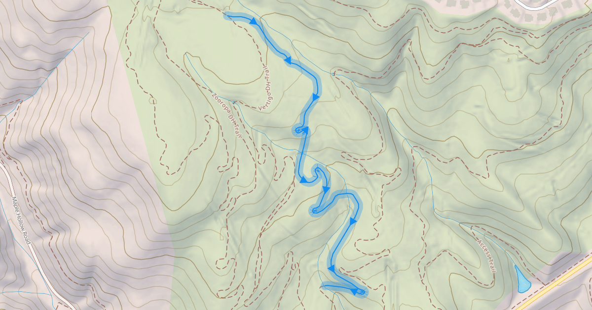 Map preview of Levitate DH Trail
