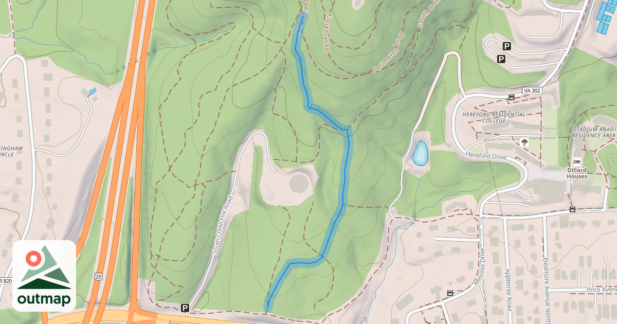 Map of O-Hill Long Downhill
