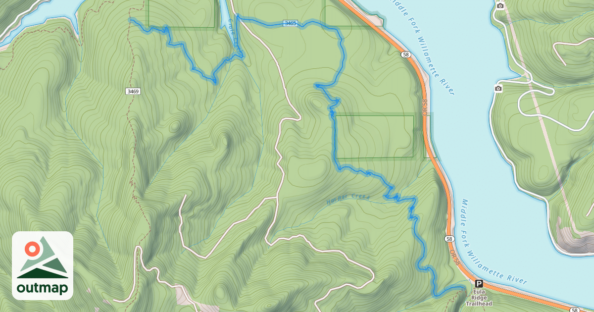 Map of South Willamette Trail #3465
