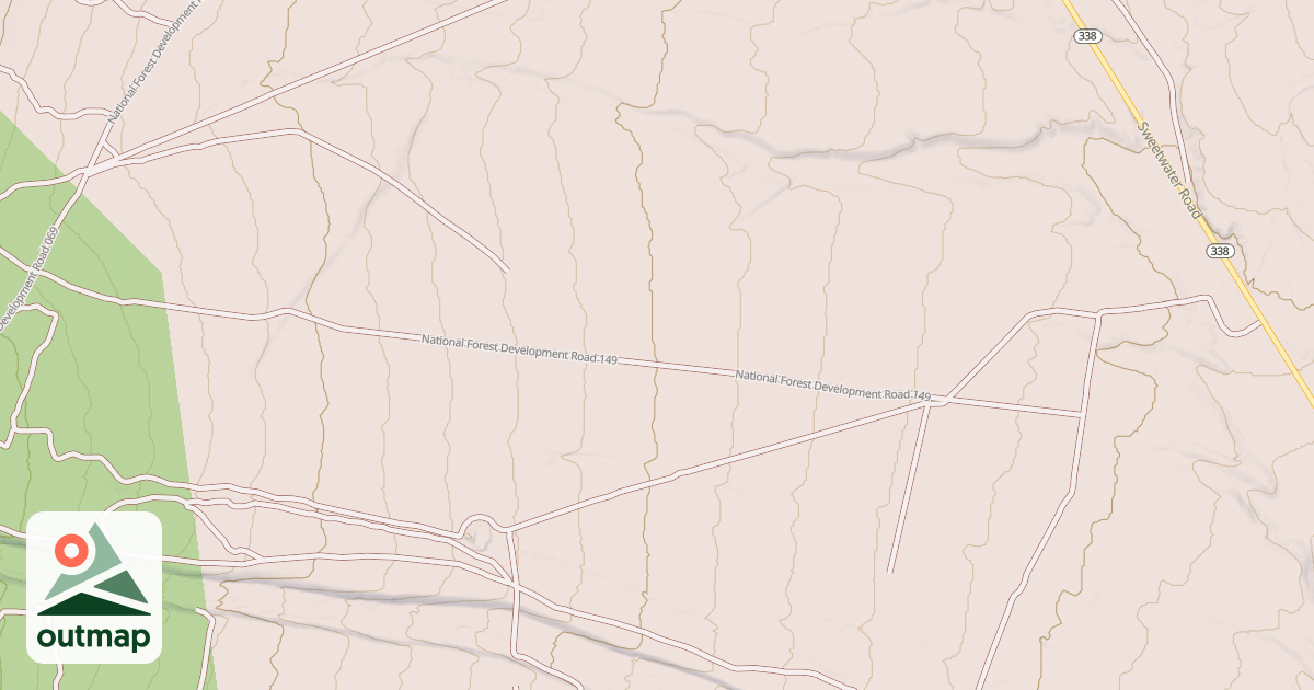 Map of SWEETWATER FLAT ROAD