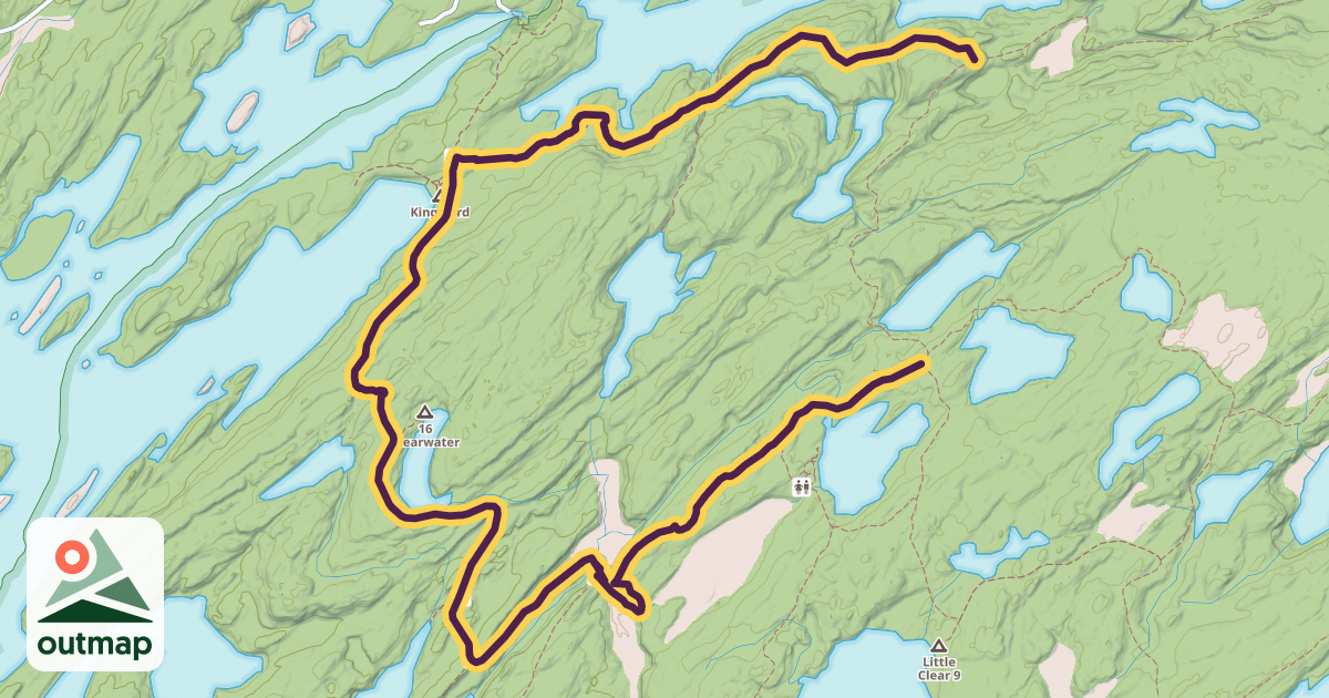 Map of Tetsmine Lake Loop