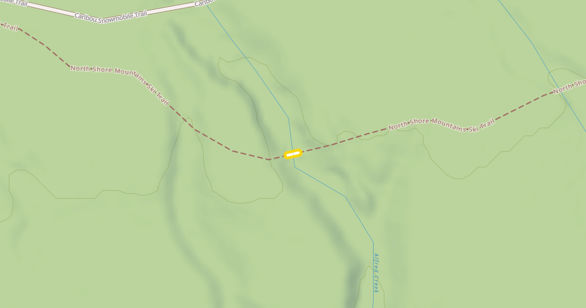 Map preview of North Shore Mountains Ski Trail