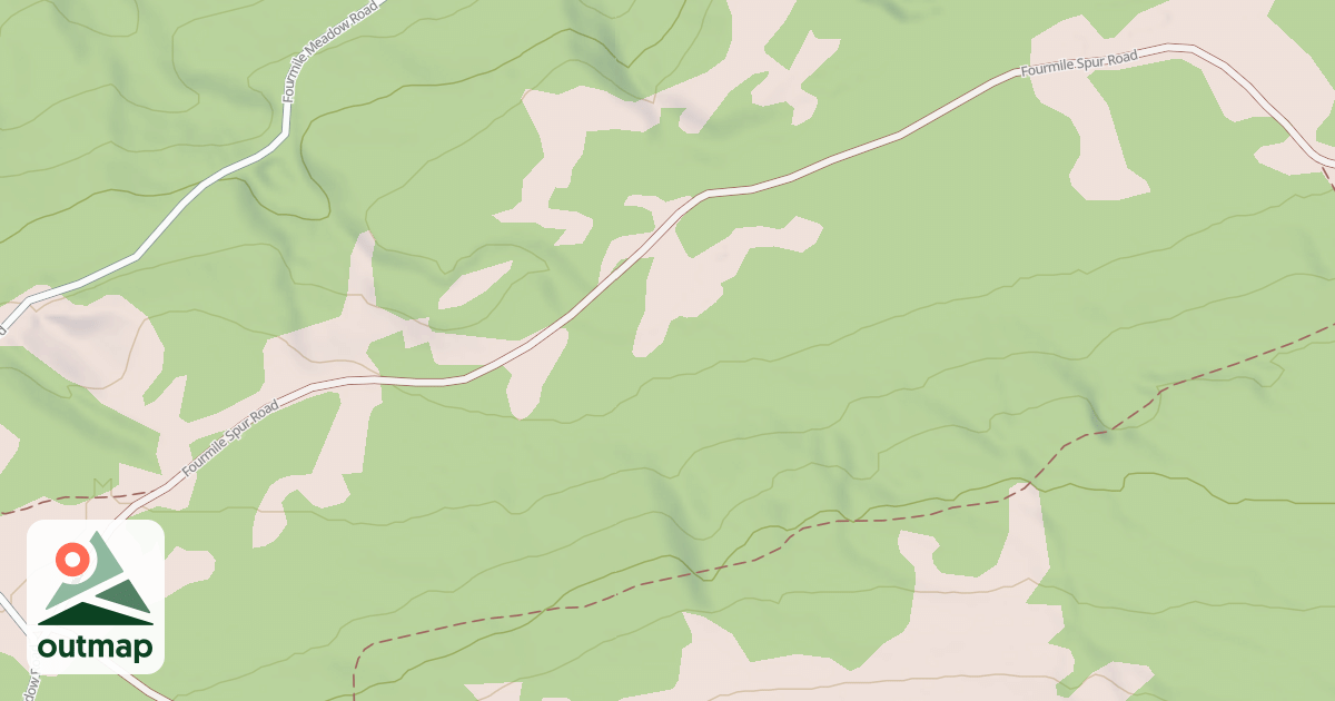 Map of 4 MILE SPUR ROAD