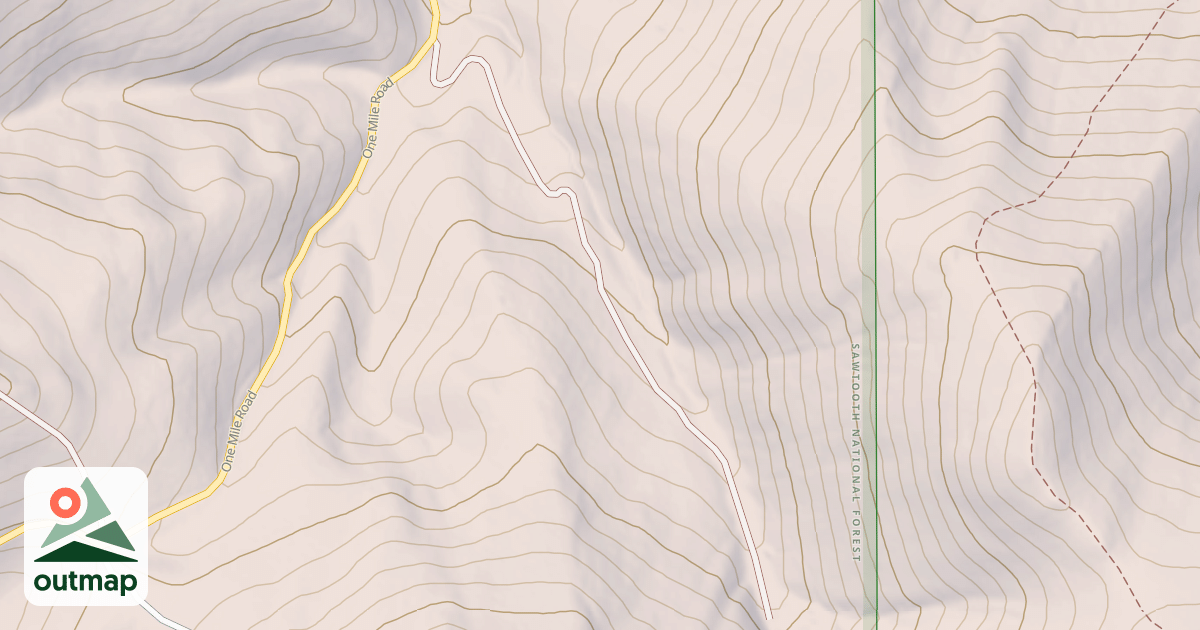 Map of ONE MILE CUT OFF