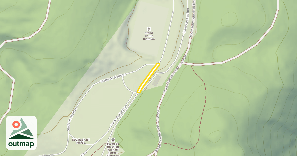 Map of Stade de Biathlon