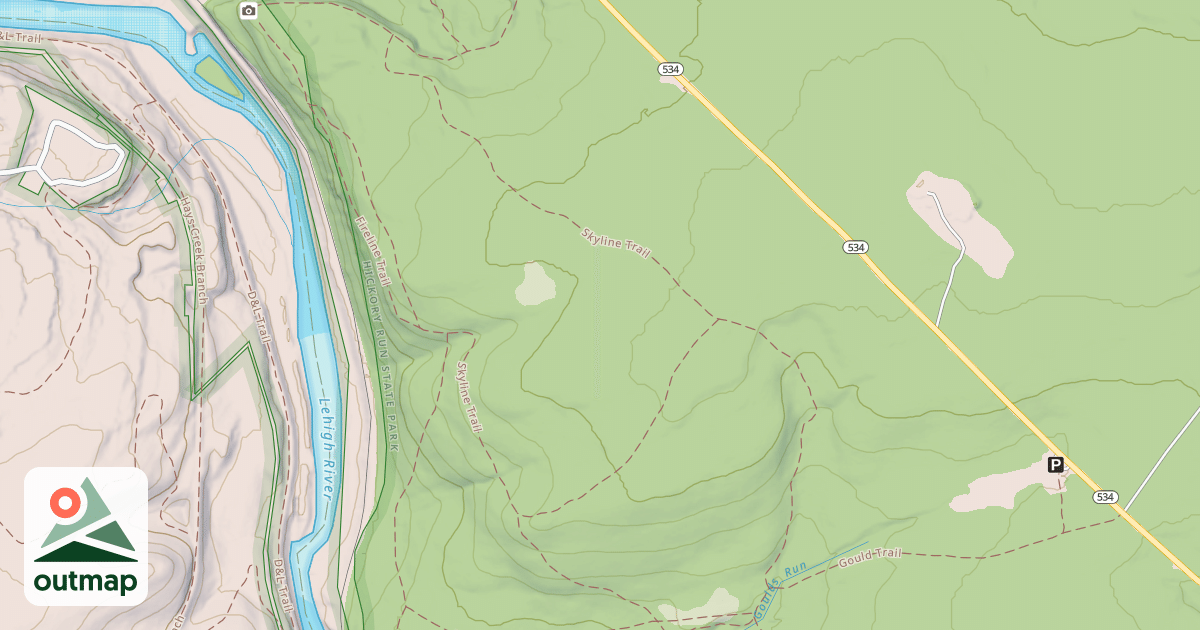 Map of Hickory Run State Park Trails