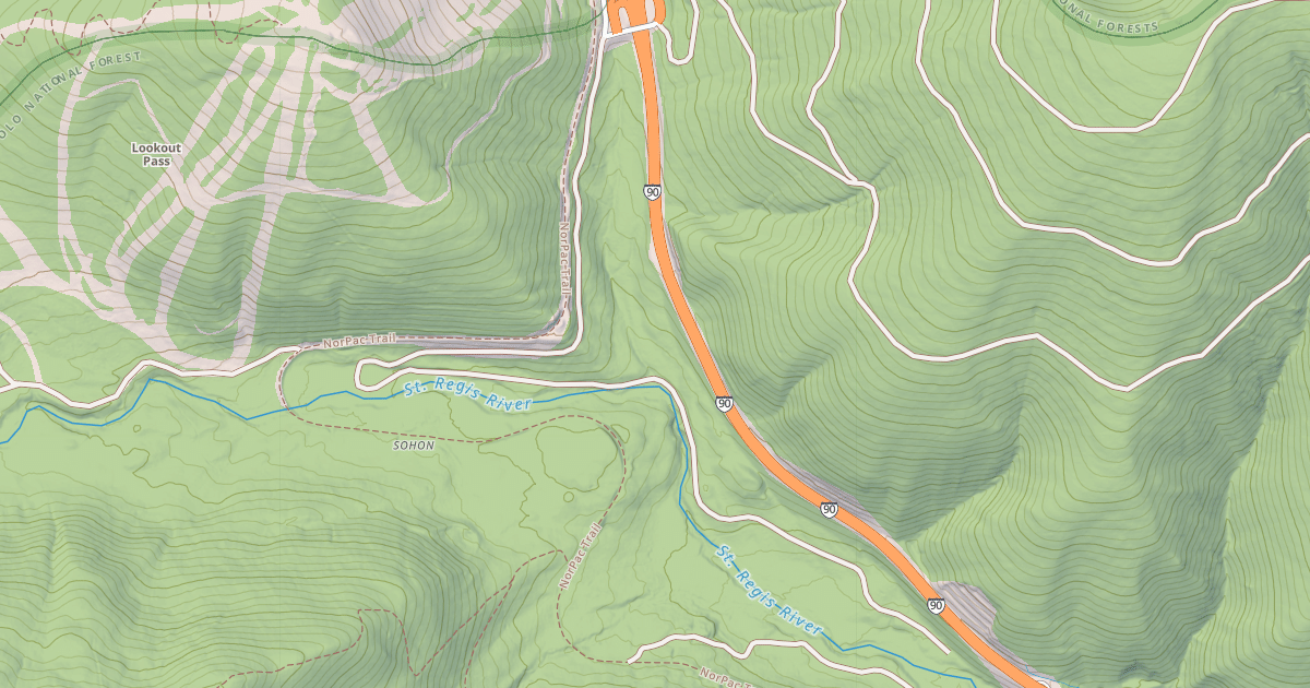 Map preview of HIGHWAY FALLS