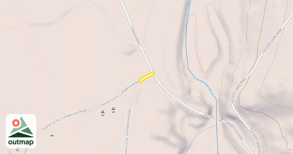 Map of Salmon La Sac Campground Road