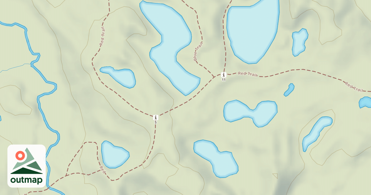 Map of Bald Mountain Rec. Area - Red Trail
