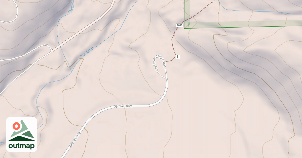 Map of DRY CREEK CANYON